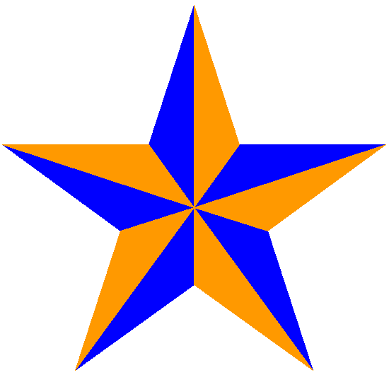 Full size blue-orange star