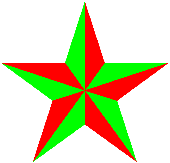 Full size green-red star