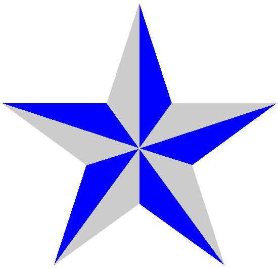 Full size gray-blue star