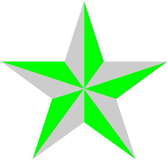 Full size gray-green star