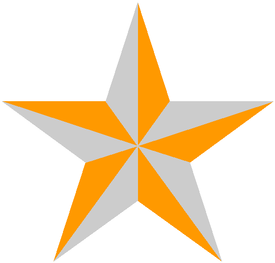 Full size gray-orange star