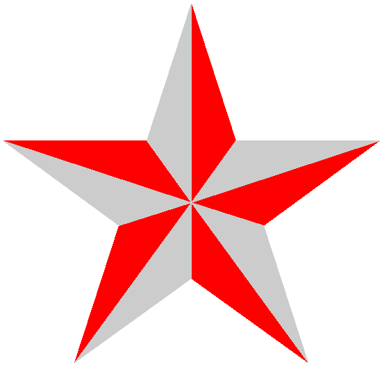 Full size gray-red star