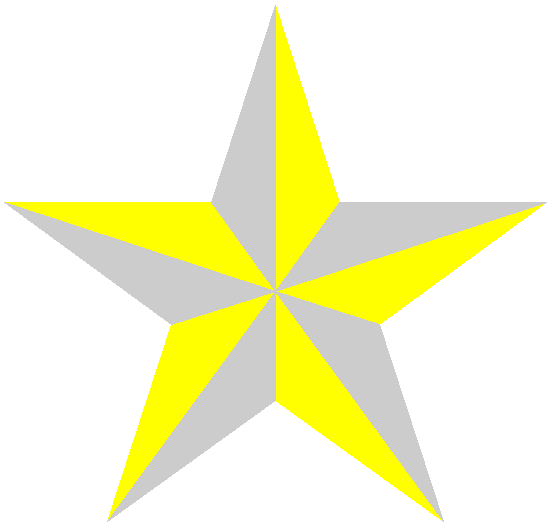 Full size gray-yellow star