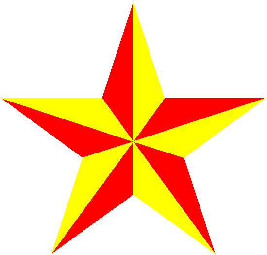 Full size red-yellow star