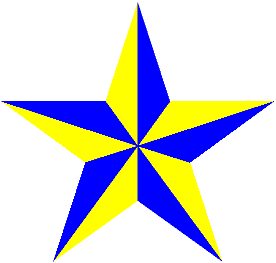 Full size yellow-blue star