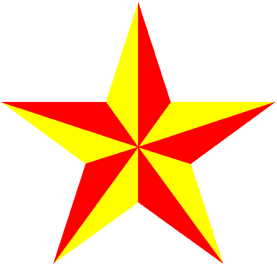 Full size yellow-red star